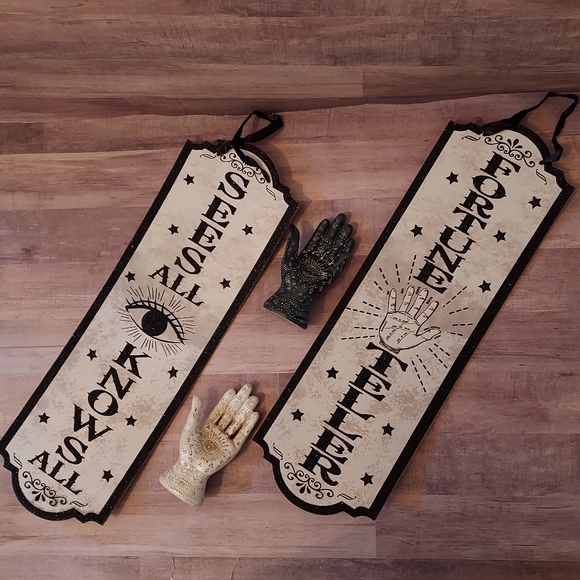 Fortune Teller Palm Reader Wall Door Sign Plaque Psychic Hamsa Halloween Decor - Picture 11 of 14